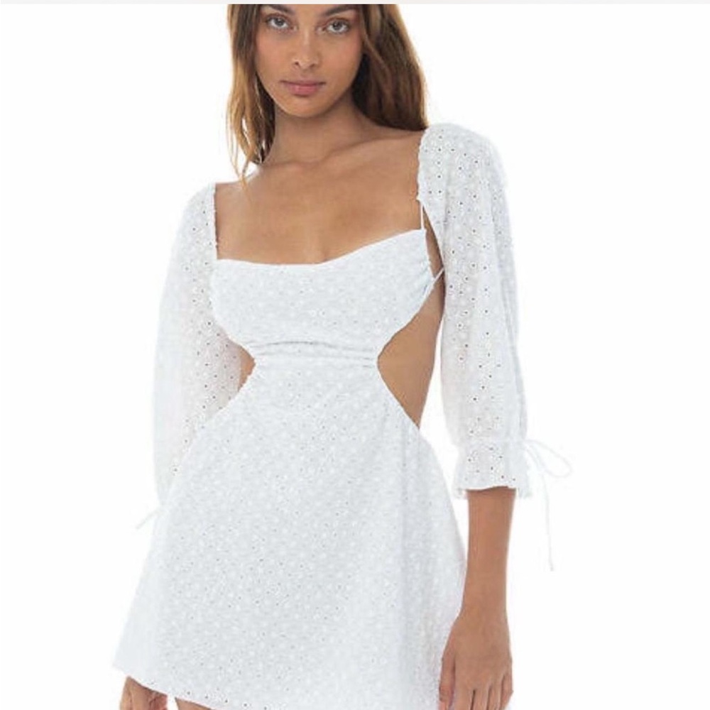 ARE YOU AM I White Backless Dress